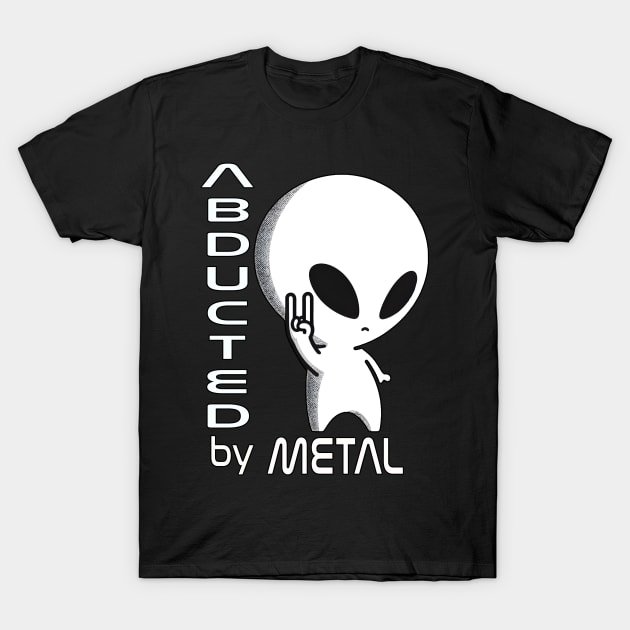 Cute and Metalhead Grey Alien T-Shirt by MetalByte